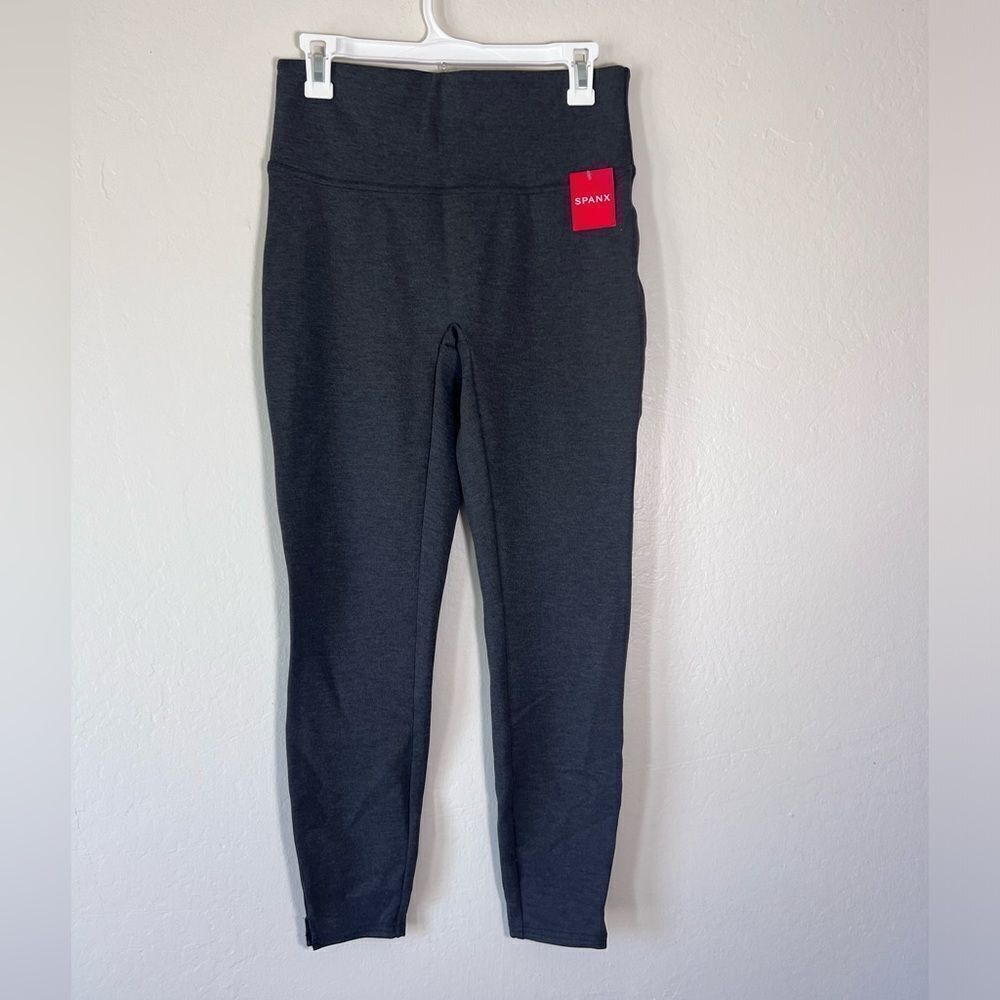 NWT Spanx Ponte Split Hem Leggings Gray Size M